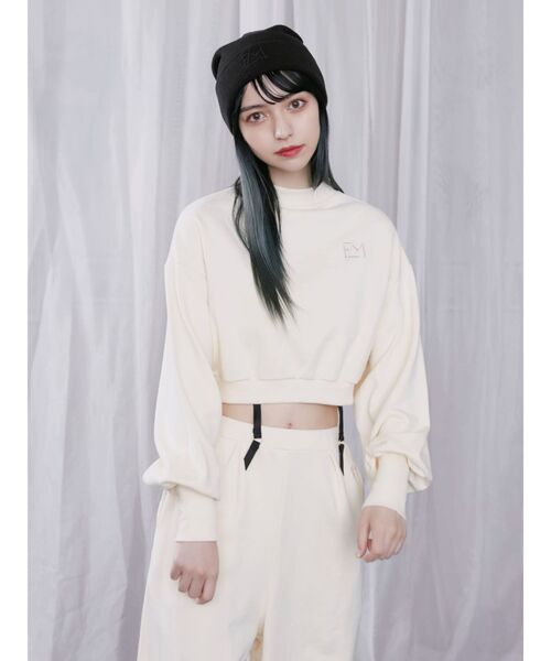 EATME（イートミー）の「3D刺繍ニットキャップ（ニットキャップ/ビーニー・レディース・アイボリー/ブラック・FREE）」の3枚目の写真