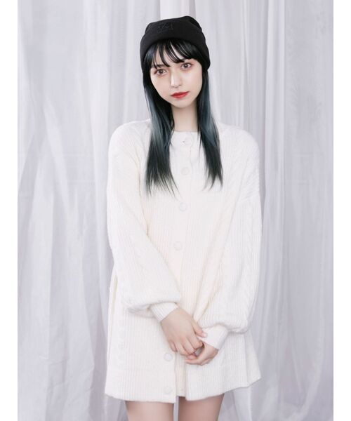 EATME（イートミー）の「3D刺繍ニットキャップ（ニットキャップ/ビーニー・レディース・アイボリー/ブラック・FREE）」の10枚目の写真