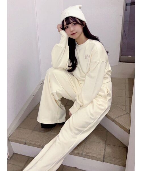 EATME（イートミー）の「3D刺繍ニットキャップ（ニットキャップ/ビーニー・レディース・アイボリー/ブラック・FREE）」の11枚目の写真