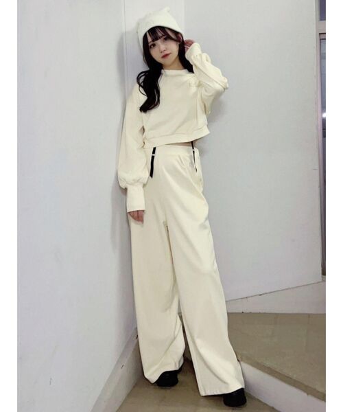 EATME（イートミー）の「3D刺繍ニットキャップ（ニットキャップ/ビーニー・レディース・アイボリー/ブラック・FREE）」の12枚目の写真