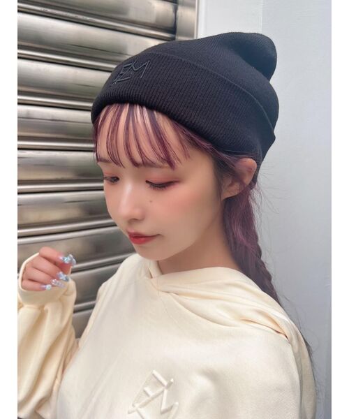 EATME（イートミー）の「3D刺繍ニットキャップ（ニットキャップ/ビーニー・レディース・アイボリー/ブラック・FREE）」の13枚目の写真