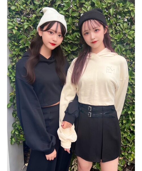 EATME（イートミー）の「3D刺繍ニットキャップ（ニットキャップ/ビーニー・レディース・アイボリー/ブラック・FREE）」の15枚目の写真