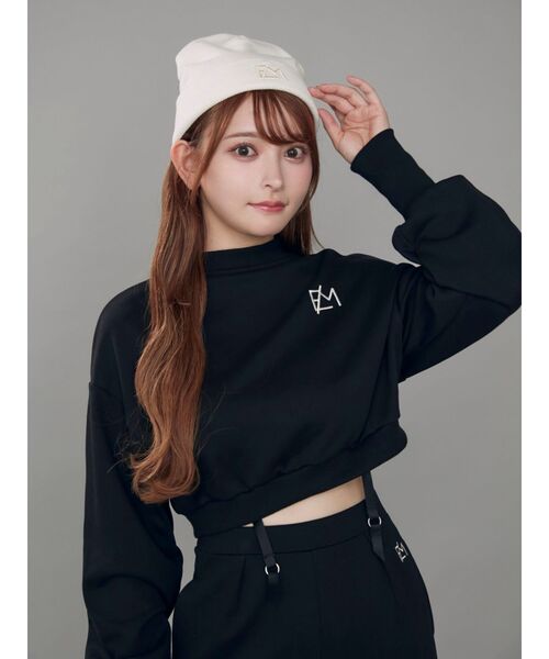 EATME（イートミー）の「3D刺繍ニットキャップ（ニットキャップ/ビーニー・レディース・アイボリー/ブラック・FREE）」の17枚目の写真