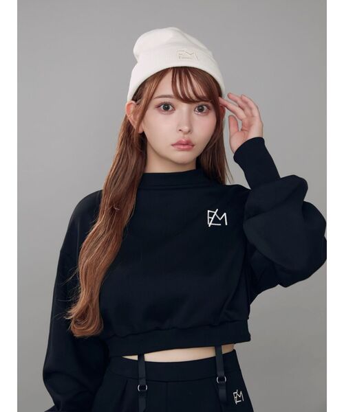 EATME（イートミー）の「3D刺繍ニットキャップ（ニットキャップ/ビーニー・レディース・アイボリー/ブラック・FREE）」の18枚目の写真