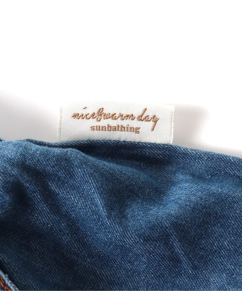 apres les cours（アプレレクール）の「デニム・チェック柄2WAYサロペット（サロペット/オーバーオール・キッズ・インディゴブルー/チェック・70/80）」の14枚目の写真