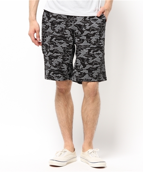 WEGO（ウィゴー）の「WEGO/グラフィティカモフラショーツ（その他パンツ・メンズ・ブラック/ホワイト・MEDIUM/LARGE）」の4枚目の写真
