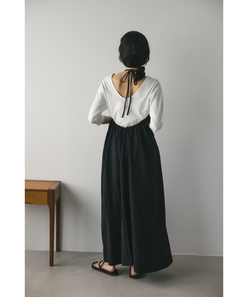 STYLEMIXER（スタイルミキサー）の「クラッシュナイロンホルターキャミワンピース（ワンピース・レディース・ネイビー/ブラック・SMALL/MEDIUM）」の7枚目の写真