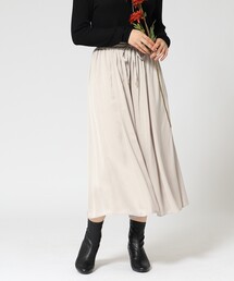 DRESKIP | 楽してきれい見えが叶う！ サテンフレア ワイドスカーチョ(その他パンツ)