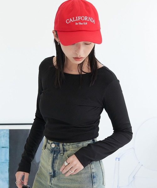 ECRIRE（エクリール）の「バックオープン ロングスリーブカットソー（Tシャツ/カットソー・レディース・アイボリー/ブラック・M）」の18枚目の写真