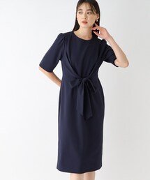 index | ウエストリボンジャージワンピース【洗濯機洗い可】(ワンピース)