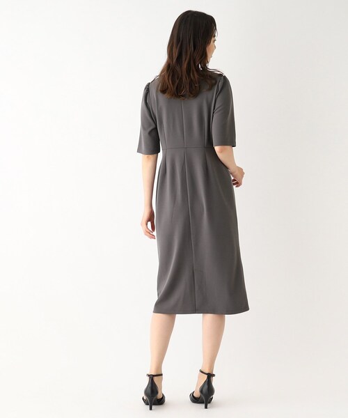 index（インデックス）の「◇ウエストリボンジャージワンピース【洗濯