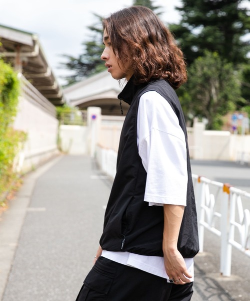 WEGO（ウィゴー）の「WEGO/【セットアップ対応】ナイロントラックベスト（ベスト・メンズ・ブラック/ダークグレー・FREE）」の9枚目の写真