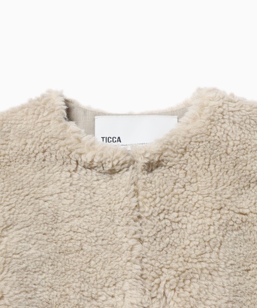 TICCA（ティッカ）の「TICCA/ティッカ ウールファーロングコート（ダウンジャケット/コート・レディース・キャメル/ベージュ・FREE）」の5枚目の写真