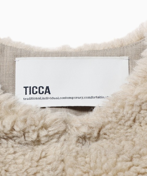 TICCA（ティッカ）の「TICCA/ティッカ ウールファーロングコート（ダウンジャケット/コート・レディース・キャメル/ベージュ・FREE）」の6枚目の写真