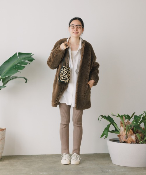 TICCA（ティッカ）の「TICCA/ティッカ ウールファーロングコート（ダウンジャケット/コート・レディース・キャメル/ベージュ・FREE）」の18枚目の写真