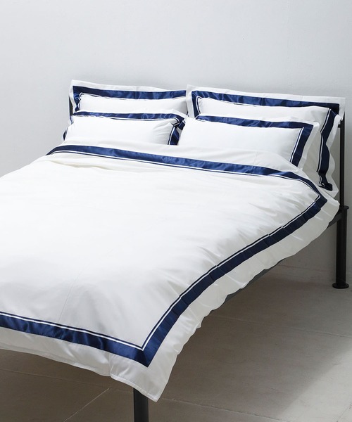 Priv. Spoons Club（プライベートスプーンズクラブ）の「ツインラインデュべカバー（掛け布団カバー/セミダブル）（寝具・レディース・ネイビー/ブラック・FREE）」の2枚目の写真
