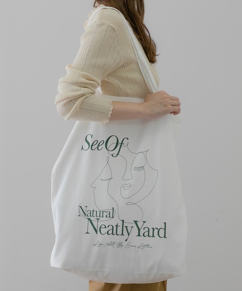 URBAN RESEARCH Sonny Label(アーバンリサーチサニーレーベル)の「アートプリントエコバッグ(トートバッグ・レディース・ブラック/グリーン/イエロー・ONE)」の3枚目の写真