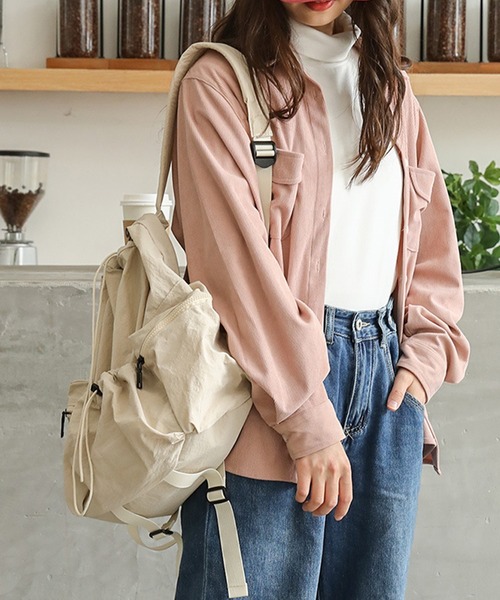 DAY CLOSET（デイ クローゼット）の「軽量ドロストナイロンリュックサック（バックパック/リュック・レディース・ベージュ/ブラック/ブルー・ONE SIZE）」の13枚目の写真