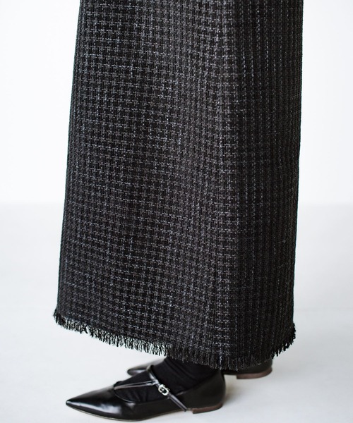 haco!（ハコ）の「きっちりと普段づかいの両立可能！　しっかり使えてちゃんと華やぐツイードジャンパースカート〈日々グッジョ部’s idea〉（ジャンパースカート・レディース・ブラック・SMALL/LARGE/MEDIUM/X-LARGE）」の15枚目の写真