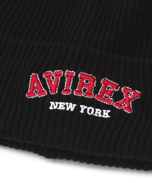 AVIREX（アヴィレックス）の「LOGO WATCH CAP / ロゴ ワッチ キャップ / ビーニー / AVIREX / アヴィレックス（ニットキャップ/ビーニー・メンズ・ブラック/オレンジ/グレー/ブルー/ブラウン/ホワイト系2・F）」の10枚目の写真