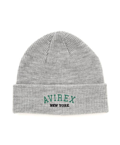 AVIREX（アヴィレックス）の「LOGO WATCH CAP / ロゴ ワッチ キャップ / ビーニー / AVIREX / アヴィレックス（ニットキャップ/ビーニー・メンズ・ブラック/オレンジ/グレー/ブルー/ブラウン/ホワイト系2・F）」の12枚目の写真