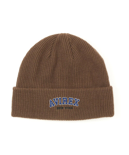 AVIREX（アヴィレックス）の「LOGO WATCH CAP / ロゴ ワッチ キャップ / ビーニー / AVIREX / アヴィレックス（ニットキャップ/ビーニー・メンズ・ブラック/オレンジ/グレー/ブルー/ブラウン/ホワイト系2・F）」の14枚目の写真