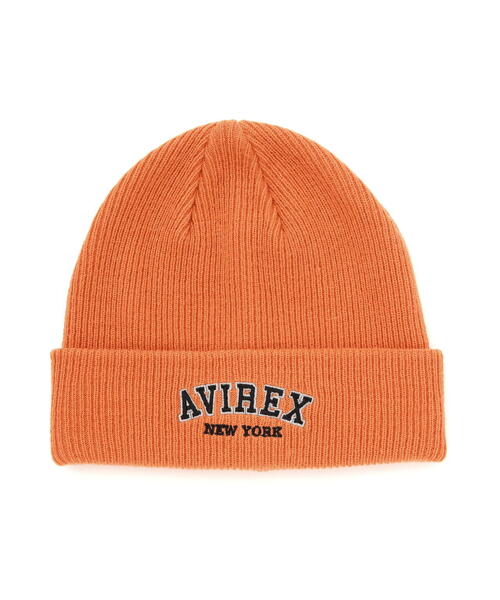 AVIREX（アヴィレックス）の「LOGO WATCH CAP / ロゴ ワッチ キャップ / ビーニー / AVIREX / アヴィレックス（ニットキャップ/ビーニー・メンズ・ブラック/オレンジ/グレー/ブルー/ブラウン/ホワイト系2・F）」の17枚目の写真