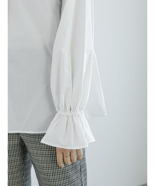 Te chichi（テチチ）の「前後2WAYパール釦スタンドフリルブラウス（シャツ/ブラウス・レディース・ブラック/オフホワイト/ネイビー・F）」の16枚目の写真