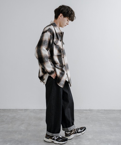 Rocky Monroe（ロッキーモンロー）の「チェック柄 ウールCPOシャツ