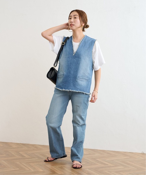 フレームワーク 23SS ナロー ストレート デニムパンツ サックスブルー 40 FRAMeWORK（フレームワーク）の「ナローストレートデニムパンツ