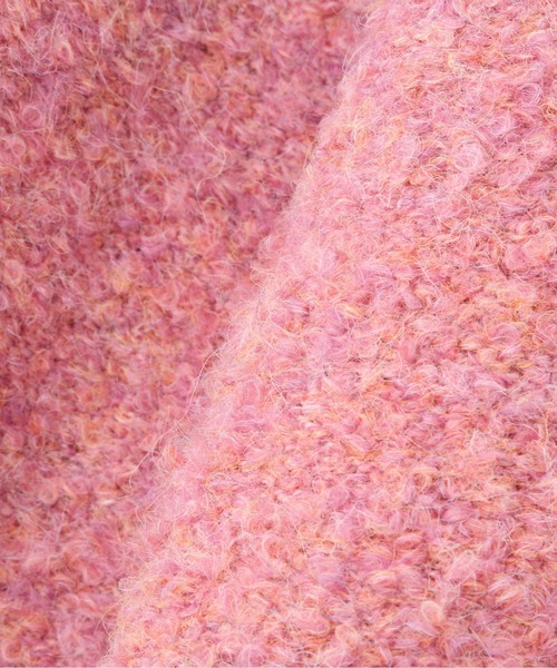 FREE'S MART（フリーズマート）の「◆［WEB限定カラー］ミックスブークレーニットカーディガン（カーディガン/ボレロ・レディース・グレー系その他/オフホワイト/ピンク/ブルー/ラベンダー・FREE）」の12枚目の写真