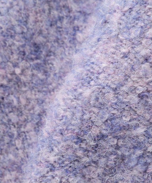 FREE'S MART（フリーズマート）の「◆［WEB限定カラー］ミックスブークレーニットカーディガン（カーディガン/ボレロ・レディース・グレー系その他/オフホワイト/ピンク/ブルー/ラベンダー・FREE）」の14枚目の写真