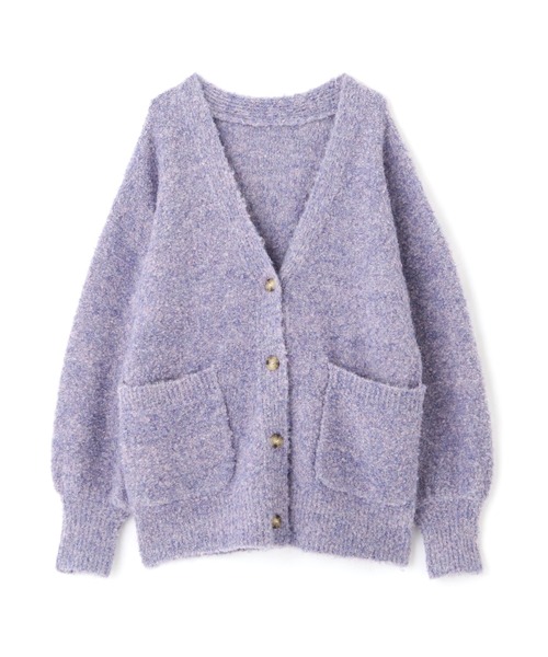 FREE'S MART（フリーズマート）の「◆［WEB限定カラー］ミックスブークレーニットカーディガン（カーディガン/ボレロ・レディース・グレー系その他/オフホワイト/ピンク/ブルー/ラベンダー・FREE）」の13枚目の写真