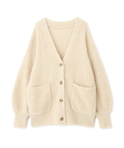 FREE'S MART（フリーズマート）の「◆［WEB限定カラー］ミックスブークレーニットカーディガン（カーディガン/ボレロ・レディース・グレー系その他/オフホワイト/ピンク/ブルー/ラベンダー・FREE）」の7枚目の写真