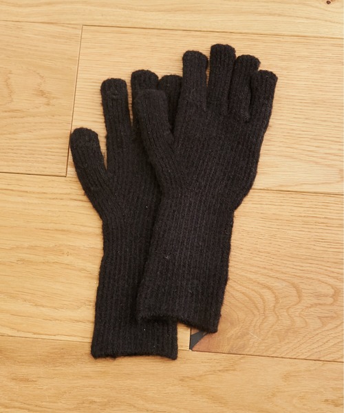 ANGIE（アンジー）の「【スマホ対応】リブニットグローブ/ニット手袋（手袋・レディース・グレー/ブラック/アイボリー/ベージュ・FREE）」の7枚目の写真