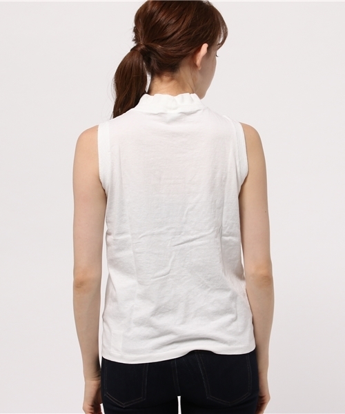 FREAK'S STORE(フリークスストア)の「VelvaSheen/ベルバシーン MOC NECK Tシャツ (Tシャツ/カットソー・レディース・ネイビー/ホワイト/レッド/ブラック/ブルーグリーン/グレー・X-SMALL)」の11枚目の写真