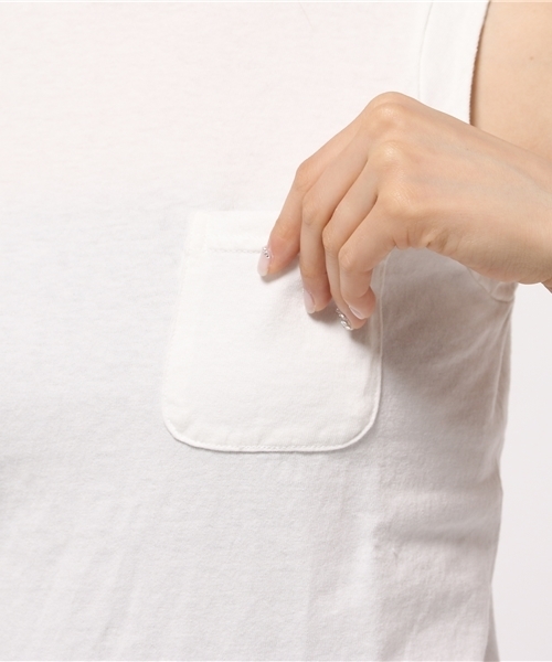 FREAK'S STORE(フリークスストア)の「VelvaSheen/ベルバシーン MOC NECK Tシャツ (Tシャツ/カットソー・レディース・ネイビー/ホワイト/レッド/ブラック/ブルーグリーン/グレー・X-SMALL)」の13枚目の写真