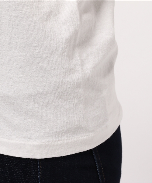 FREAK'S STORE(フリークスストア)の「VelvaSheen/ベルバシーン MOC NECK Tシャツ (Tシャツ/カットソー・レディース・ネイビー/ホワイト/レッド/ブラック/ブルーグリーン/グレー・X-SMALL)」の7枚目の写真