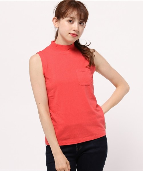 FREAK'S STORE(フリークスストア)の「VelvaSheen/ベルバシーン MOC NECK Tシャツ (Tシャツ/カットソー・レディース・ネイビー/ホワイト/レッド/ブラック/ブルーグリーン/グレー・X-SMALL)」の19枚目の写真