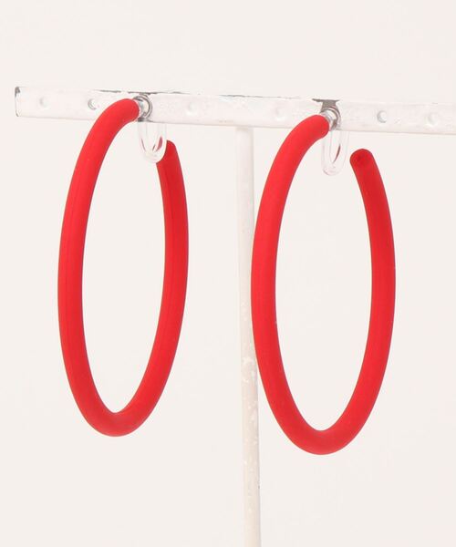 Fun & Daily（ファンアンドデイリー）の「F&D : カラーイージフープイヤリング（イヤリング・レディース・ブルー/ピンク/レッド/イエロー/ホワイト/グリーン・FREE）」の6枚目の写真
