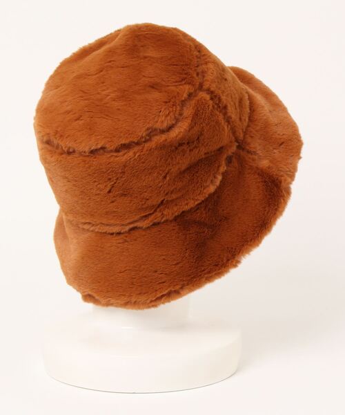 VIBGYOR Women（ヴィブジョー　ウィメン）の「【float】リバーシブル フェイクファー キルティング バケットハット（ハット・レディース・ブラック/アイボリー/オフホワイト/アッシュブラウン/ベージュ/ライトグレー/ワインレッド/ライトブラウン・FREE）」の17枚目の写真