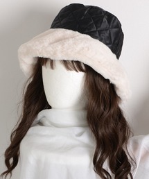 VIBGYOR Women | 【float】リバーシブル フェイクファー キルティング バケットハット(ハット)