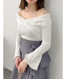 dazzlin | ツイストクロスニットトップス(ニット/セーター)