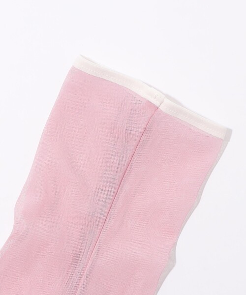 SIMONE WILD（シモーネワイルド）の「Simone Wild  MESH ANKLE SOCKS（ソックス/靴下・レディース・グリーン/ブラック/ライトピンク・M）」の4枚目の写真