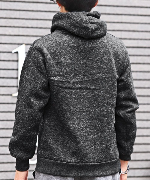 LUXSTYLE(ラグスタイル)の「メランジフリースパーカー(パーカー・メンズ・杢グレー/グレー系その他/グリーン系その他/ブラック系その他・M/S/L/XL)」の15枚目の写真