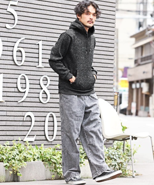 LUXSTYLE(ラグスタイル)の「メランジフリースパーカー(パーカー・メンズ・杢グレー/グレー系その他/グリーン系その他/ブラック系その他・M/S/L/XL)」の17枚目の写真