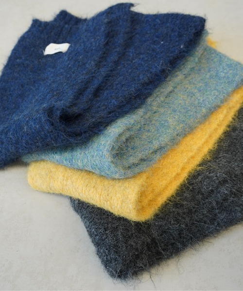 CPCM(シーピーシーエム)の「ミックス糸ニットマフラー(マフラー・メンズ・ネイビー/イエロー/サックスブルー系/チャコールグレー・FREE)」の10枚目の写真