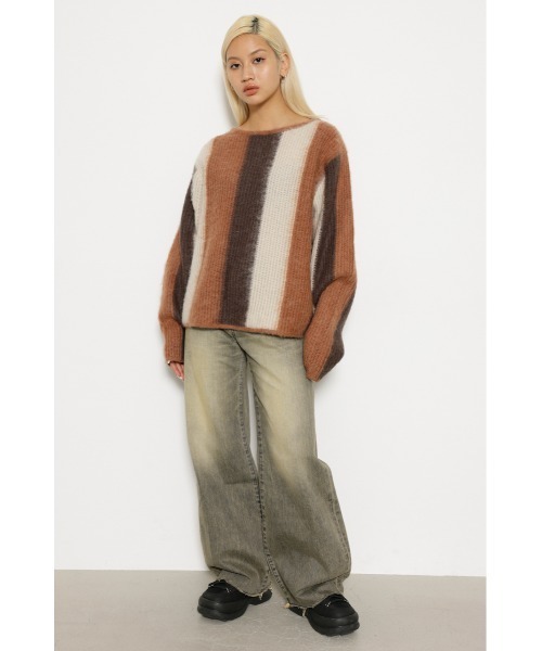 LAGUA GEM(ラグアジェム)の「COLOR SCHEME SOFT ニット(ニット/セーター・レディース・ブルー/グレー/ブラウン・FREE)」の4枚目の写真