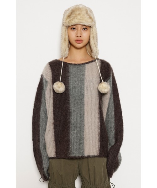 LAGUA GEM(ラグアジェム)の「COLOR SCHEME SOFT ニット(ニット/セーター・レディース・ブルー/グレー/ブラウン・FREE)」の7枚目の写真