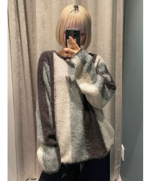 LAGUA GEM(ラグアジェム)の「COLOR SCHEME SOFT ニット(ニット/セーター・レディース・ブルー/グレー/ブラウン・FREE)」の20枚目の写真